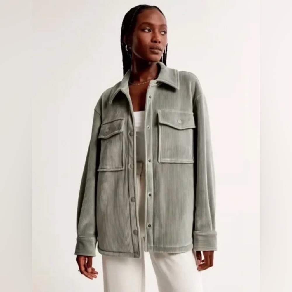 Abercrombie | Corduroy Shirt Jacket Green